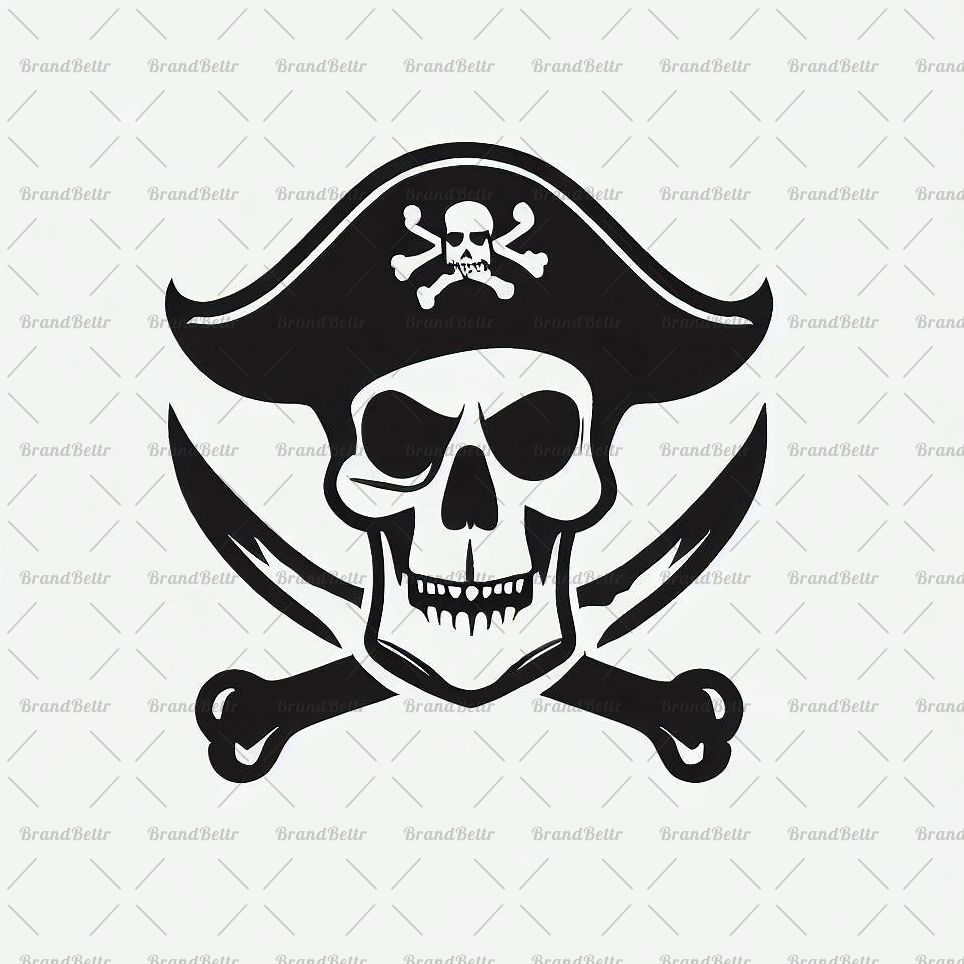 Piratenschädel und gekreuzte Knochen